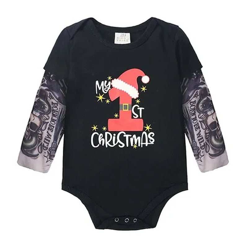 Baby Romper Long Sleeve Tattoo Print