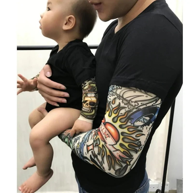 Baby Romper Long Sleeve Tattoo Print