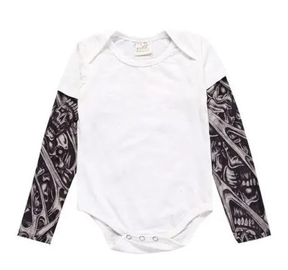 Baby Romper Long Sleeve Tattoo Print