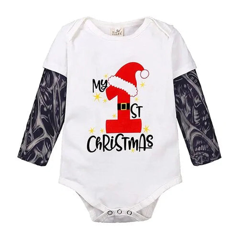 Baby Romper Long Sleeve Tattoo Print